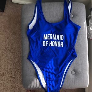 Mermaid of honor one piece bathing suit